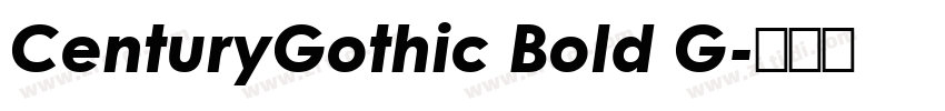 CenturyGothic Bold G字体转换